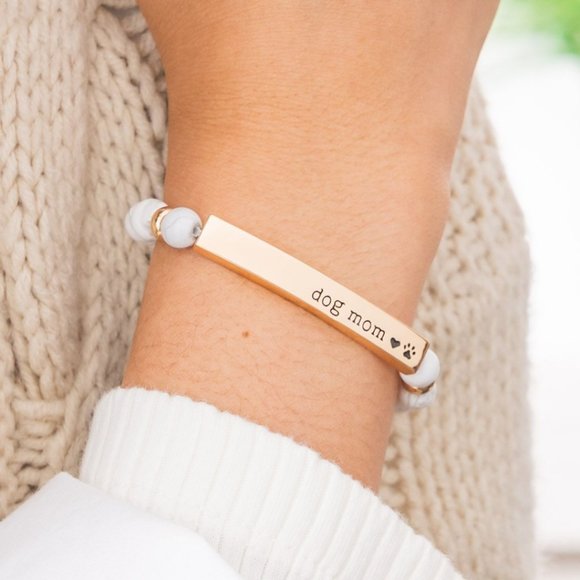 🐾Dog Mom Bracelet - White Turquoise - Picture 4 of 5